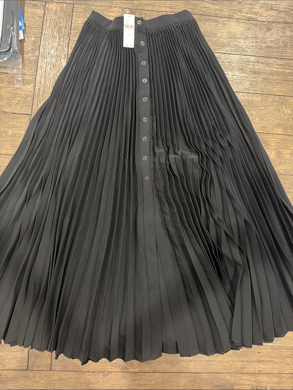 Maeve NWT Women’s Black Pleated Button-Front Skirt